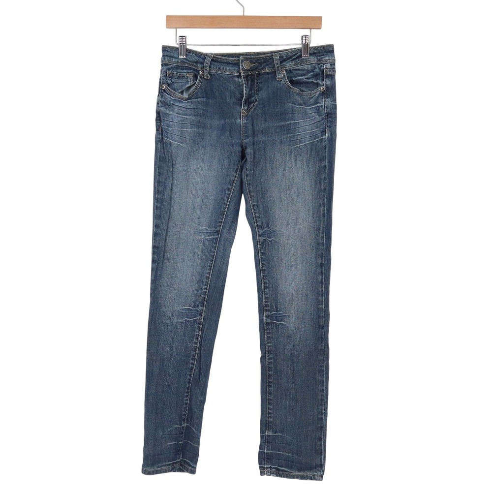 Vigold Blue Denim Straight Leg Jeans Medium Wash Flap Pocket Size 7